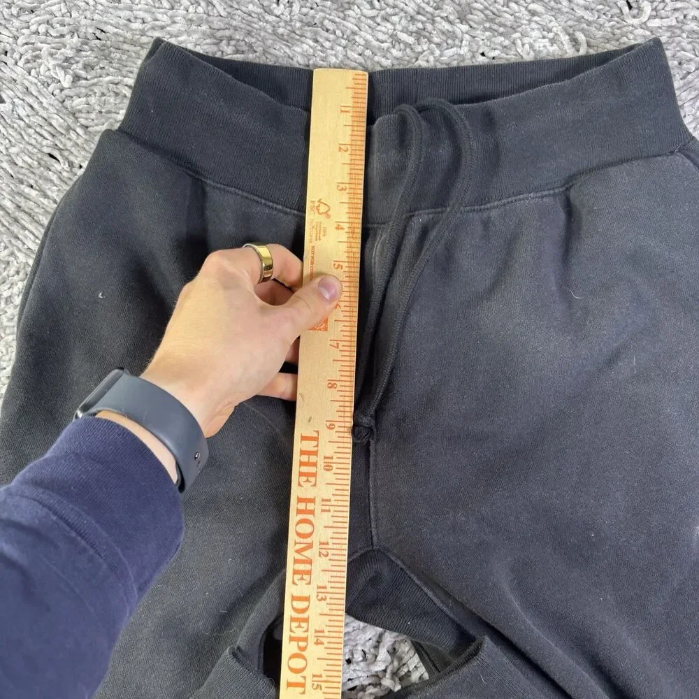 Champion Reverse Weave Sweatpants Mens Medium Black Activewear Training Gym Run